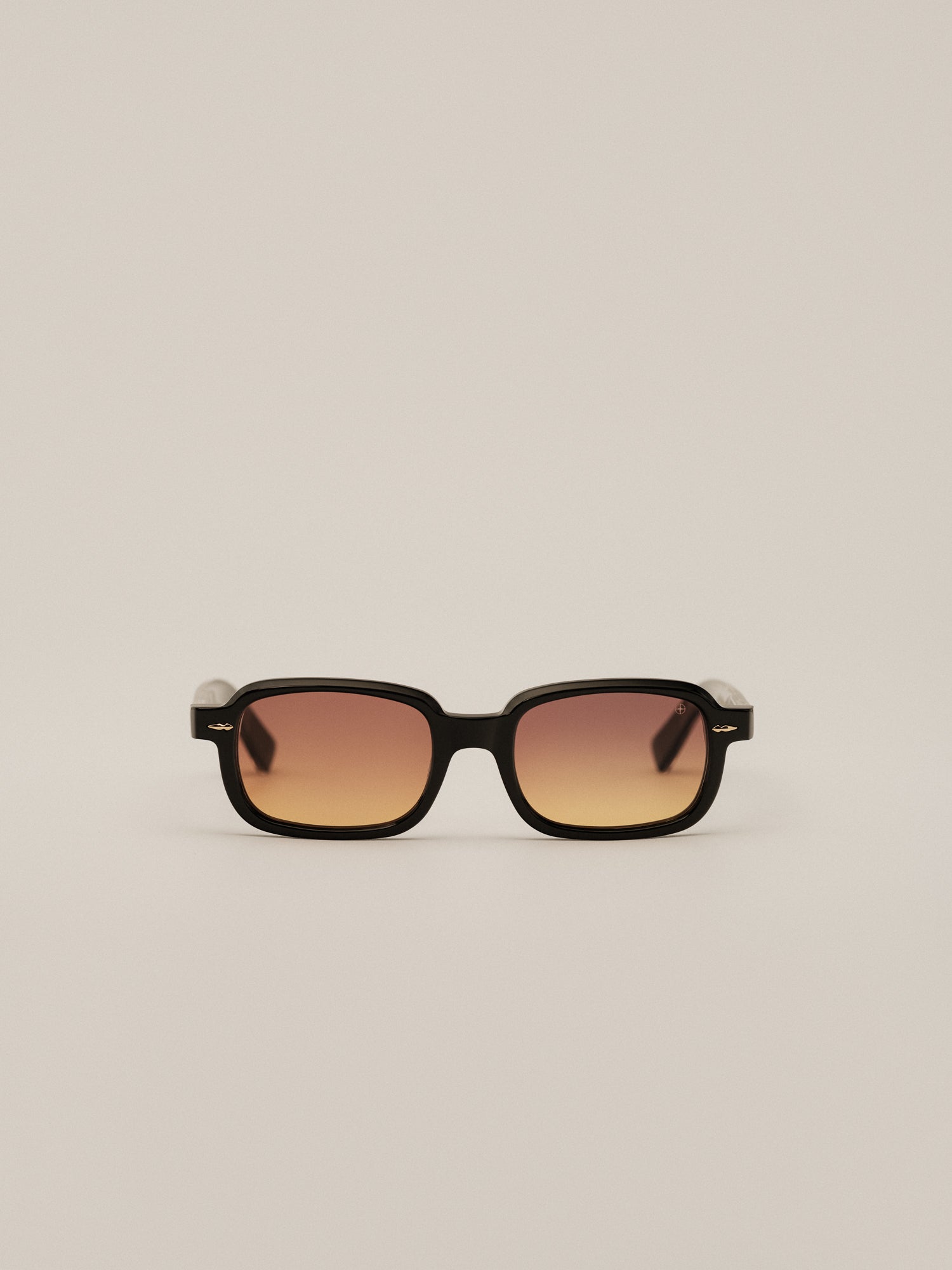 Lunettes Le Classic Boy Astar Eyewear - acétate noir métal doré - face
